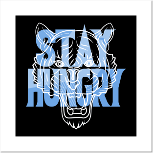 Stay Hungry University Blue Posters and Art